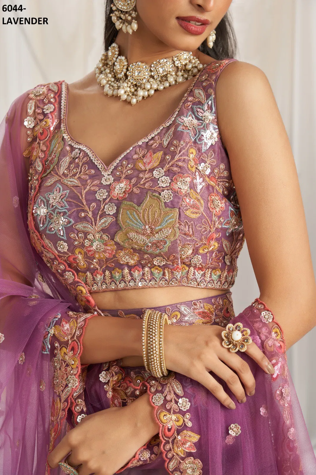 Pf 6044 Organza Lehenga Choli Wholesalers In Delhi
